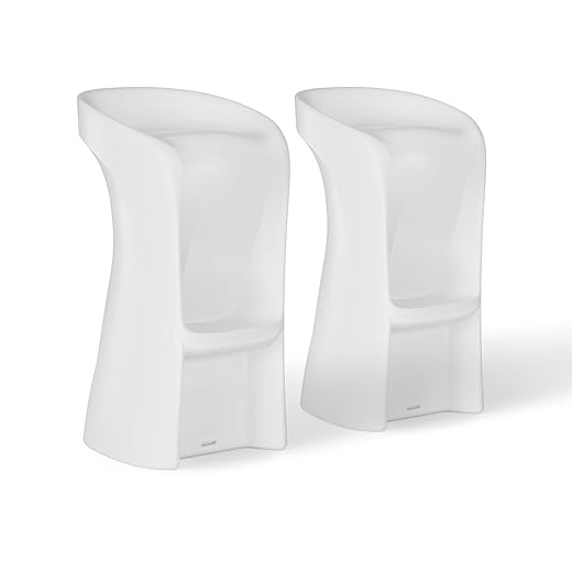 Ledge Lounger - Signature Bar Stool - Bar Height - Seat Height 29.5” - for Water Depths 36-52” - for in-Pool or On-Deck Use - Compatible with All Pool Types - White