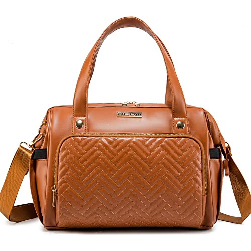 Image of FHELAD Diaper Bag Tote, Leather Hospital Bag Essentials for Mom, Maternity Baby Bags with Enough Space