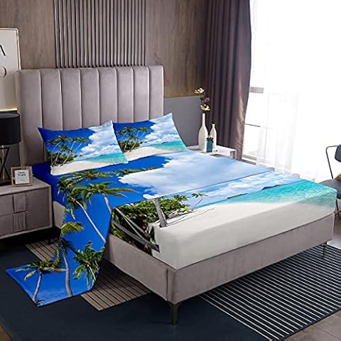 Loussiesd Ocean Beach - Juego de sábanas de playa hawaiana Cover