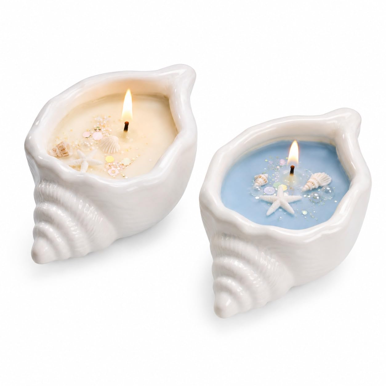 Glow Getter Seashell Ceramic Scented Candle – Ocean Breeze Soy Wax Candle in Premium Shell-Shaped Ceramic Jar | Aesthetic Coastal Home Decor & Gift-image-22