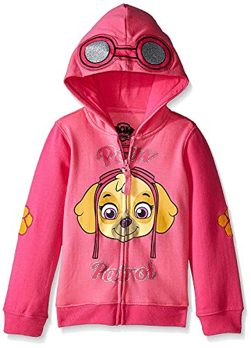 Paw Patrol Little Girls Skye Toddler Hoodie Hot Pink/Heather Pink 5T