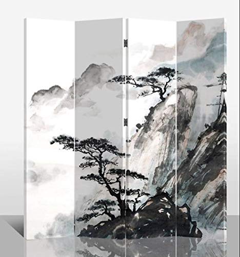 Fine Asianliving Biombo Japones Chino Oriental A160xAlt180cm Separador Divisor Tela Habitación Separador Biombos de Dormitorio Biombos Diseño Separador de Ambientes Doble Cara Cover