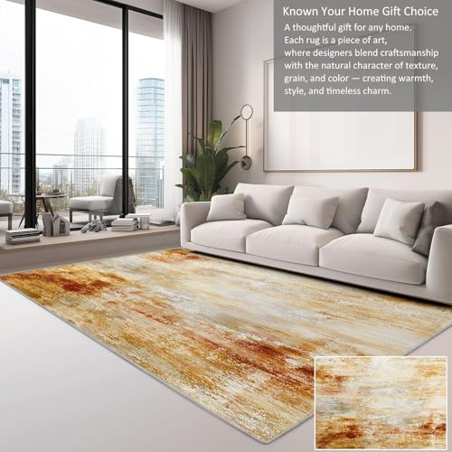 Tapis de salon moderne marron pour chambre et maison