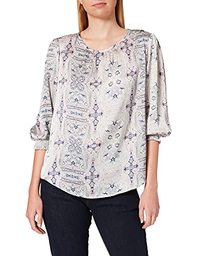 Herrlicher Damen Sun Printed Satin Bluse, Aerial 231, M