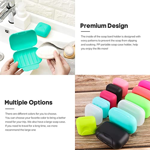 2 Pcs Plastic Soap Case Holder Container Box Home Outdoor Hiking Camping Travel Blue miniatura 5