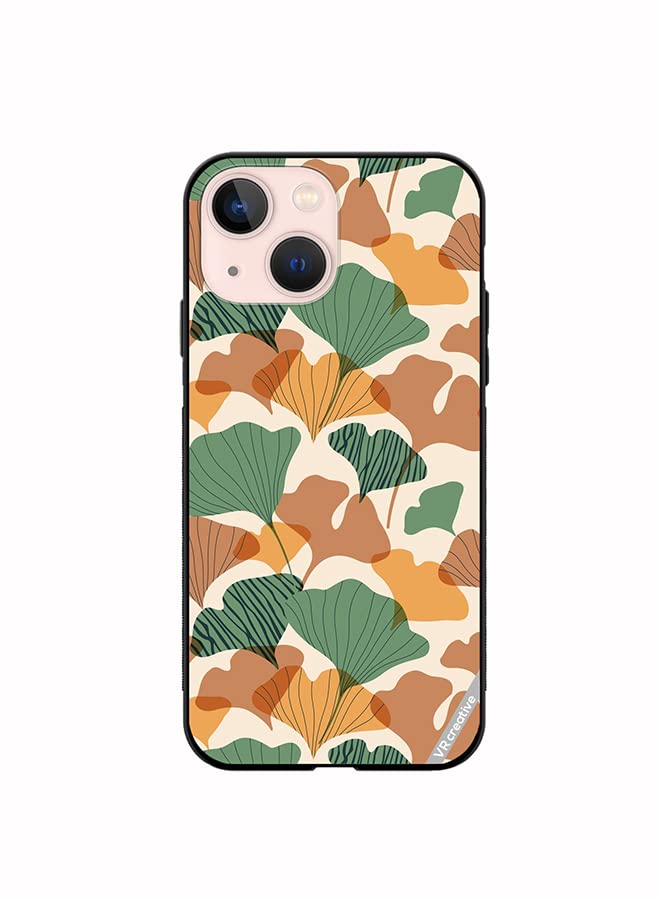 VR Creative Protective Case Cover For Apple Iphone 13 Autumn Gingko Leaves Silhouettes Design Multicolour