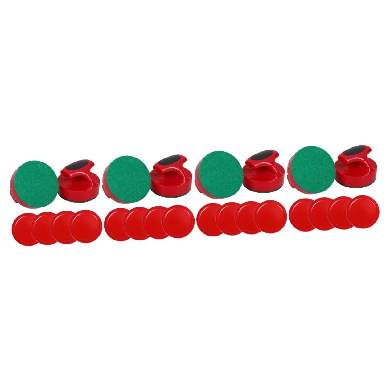 TOYANDONA 4 Zestawy Air Hockey Zestaw Do Hokeja Na Lodzie Pchacz Do Hokeja Na Lodzie Wiosło Do Hokeja Na Lodzie Pchacz Do Hokeja Stołowego Części Do Hokeja Krążki Do Hokeja Na Lodzie