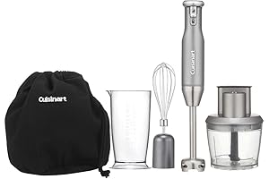 Cuisinart Smart Stick Variable Speed Hand Blender with Chef's Kit Accessories, Black