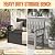 ATMELT Storage Bench Outdoor Deck Box,100 Gallon Waterproof & UV Resistant Lockable Patio Furniture Seating.Indoor/Outdoor Shoe Storage Cabinet for Garden Cushions,Tools,Patio,Pool Supplies(Black)