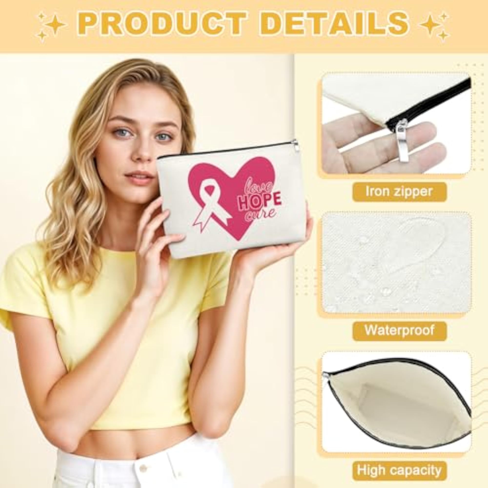 Breast Cancer Awareness Makeup Bag