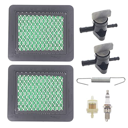 Hutdkte GCV160 GCV190 Air Filter & 16950-Z0Y-003 Fuel Shut Off Valve for Honda GCV160 GCV190 HRR216 HRX217 GSV190 Engines with 16561-ZM0-000 Spring Kit