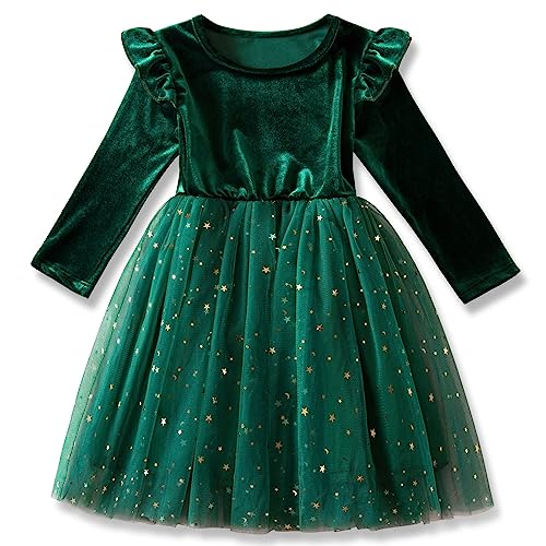 NNJXD Princess Girl Long Sleeve Autumn Winter Dress Tulle Party Dresses2
