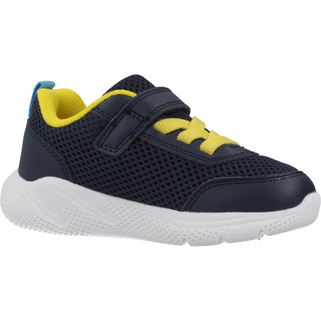 Geox B SPRINTYE Boy C Sneakers, granatowe/żółte, 26 EU