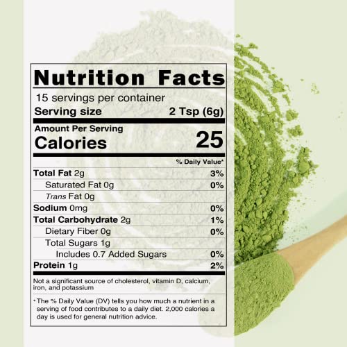 Matcha Latte Powder, Mushroom Extract with Ceremonial Grade Matcha Mix, 3.17oz Matcha Latte Powder, Mushroom Extract with Ceremonial Grade Matcha Mix, 3.17oz