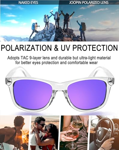 Image of Joopin Square Sunglasses Polarized UV400 Designer Sun Glasses Men Women