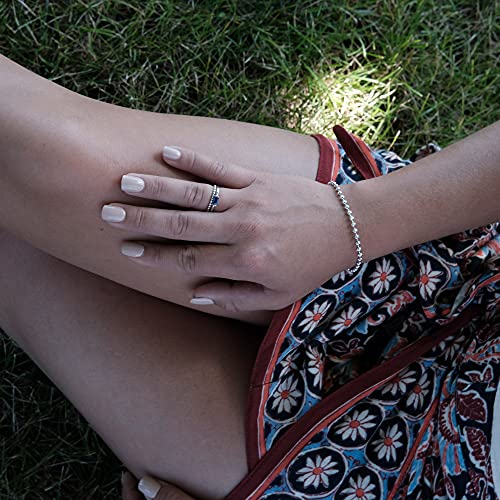 BLOSSOM & HUE Stacking Ring for Women Teens & Girls [18K Gold Plated on .925 Sterling Silver] - Dainty Beaded Band [Hypoallergenic]4