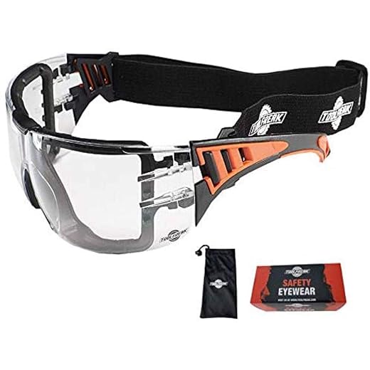 ToolFreak-Rip Out Sports Style Safety Glasses with Foam Padding For Men & Women | Protective Eyewear With Wraparound Impact Resistant Frame and Lens