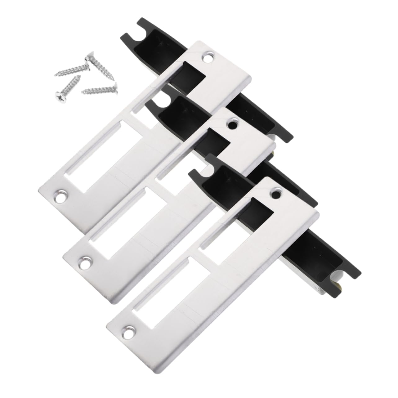 Tofficu 5 ensembles Accessoires De Verrouillage À Billes Plaques De Porte Couvercle De Trou De Porte Plaque De Loquet De Porte Plaque De Gâche De Porte Plaque De Renfort De 3 pièces * 5
