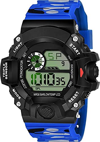 SELLORIA Digital Sports Multi Functional Black Dial Watch for Mens Boys Kids
