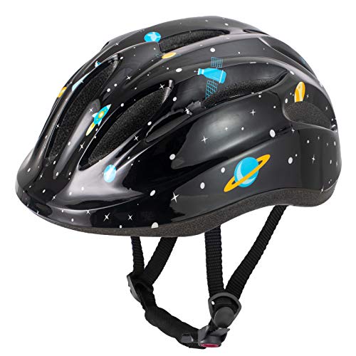 DRBIKE Kids Bike Helmet for Kids 5-8 Years Boys Girls Toddler Helmet Adjustable Cycle Helmet Skateboard Helmet for Kids Outdoor Multi-Sport Black M