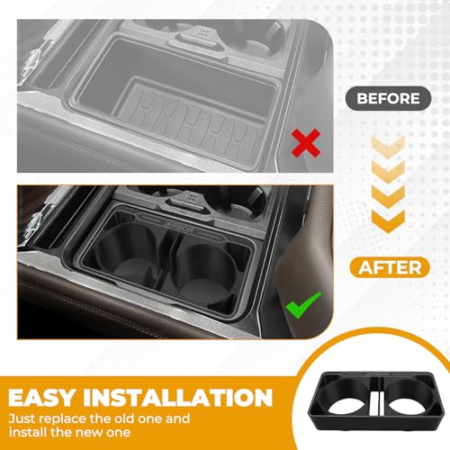 Portavasos para Ford F250 y F350 2023-2024 consola central miniatura 5