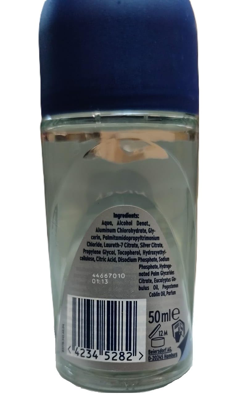 NIVEA Men Lot de 6 déodorants roll-on, protection active 72h - Silver Protect - 50 ml