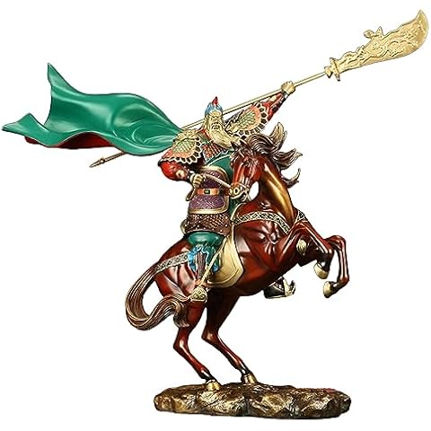 FENGSHUI-CAISHEN Pure Copper Guan Yu Statues - God of Wealth and Fortune, Feng Shui Gifts, Guan Gong Sculpture, Kwan Kung Figurines Cover