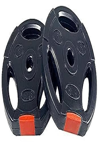 BalanceFrom Vinyl Standard 1-Inch Plate Weight Plate for Strength Training and Weightlifting, Pair VNL-5P