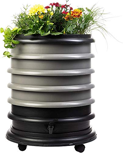 Preisvergleich Produktbild WormBox : Wurmkomposter Wurmfarm mit 4 Schalen Beige + Pflanzgefäß - 72 Liter