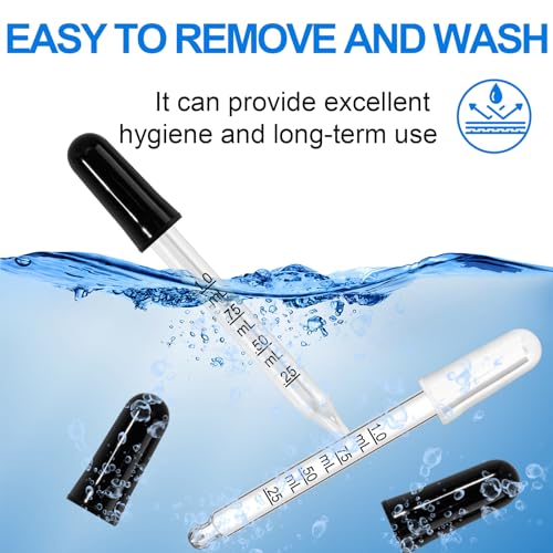 Image of 10 Pcs Eye Dropper with Durable Rubber Head, 1ml Glass Dropper, Liquid Droppers for Oils, Eye Droppers for Medicine, Precise Pipette Droppers for crafts, Essential Oil, Food