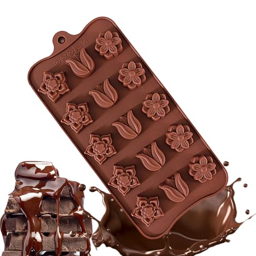 Molde de chocolate de silicona, molde de barra de chocolate - Molde de gofres de silicona hecho a mano | Molde de chocolate para chocolate, gelatina, caramelo, fondant, caramelo