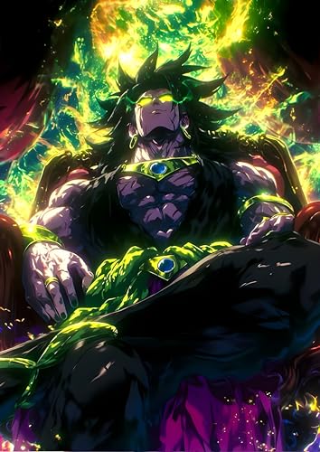 Image of NIJUKA Anime Printed Metal sheet Poster For Home And Room Decoration | For Anime Art Fans Boys And Girls (Broly king of Sayan planet)