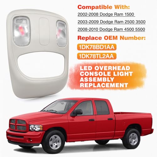Lámpara LED de lectura para techo Dodge Ram 2002-2010 miniatura 2