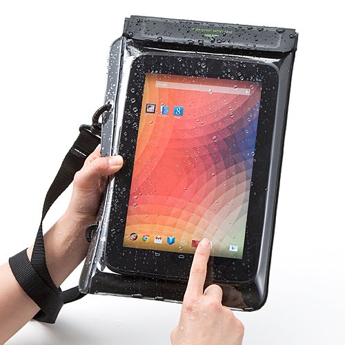Amazon | イーサプライ iPad タブレットPC 防水ケース IPX7 お