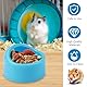3 Stück Hamster Futterschalen, Hamster Kunststoff Futterschalen, Dreifarbige Hamster Napf, Schälchen Kleintiere, Anti-Biss Hamster Futternapf Schälchen, für Meerschweinchen, Hamster, Chinchilla