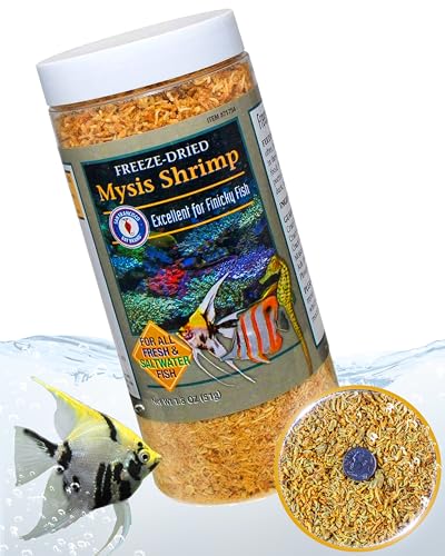 San Francisco Bay Brand Freeze-Dried Mysis Shrimp - Premium Fish Food for Live Fish, Shrimp Food...