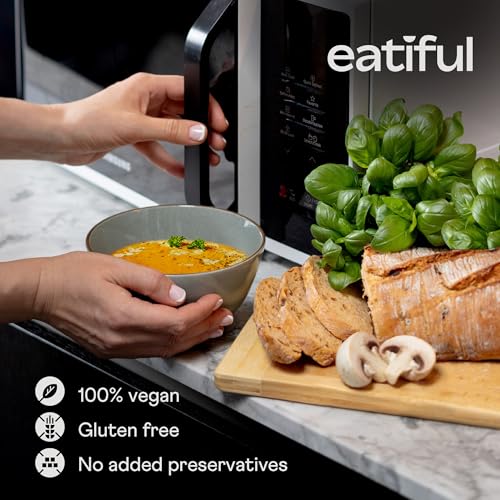 Image of EATIFUL Butternut Squash Soup, Ready To Eat Creamy Pumpkin Soup With Sweet Potatoes, Made With Organic Vegetables, Plant Based, No Added Preservatives, Gluten Free, NON GMO, 14.1 Ounce (Pack of 2)