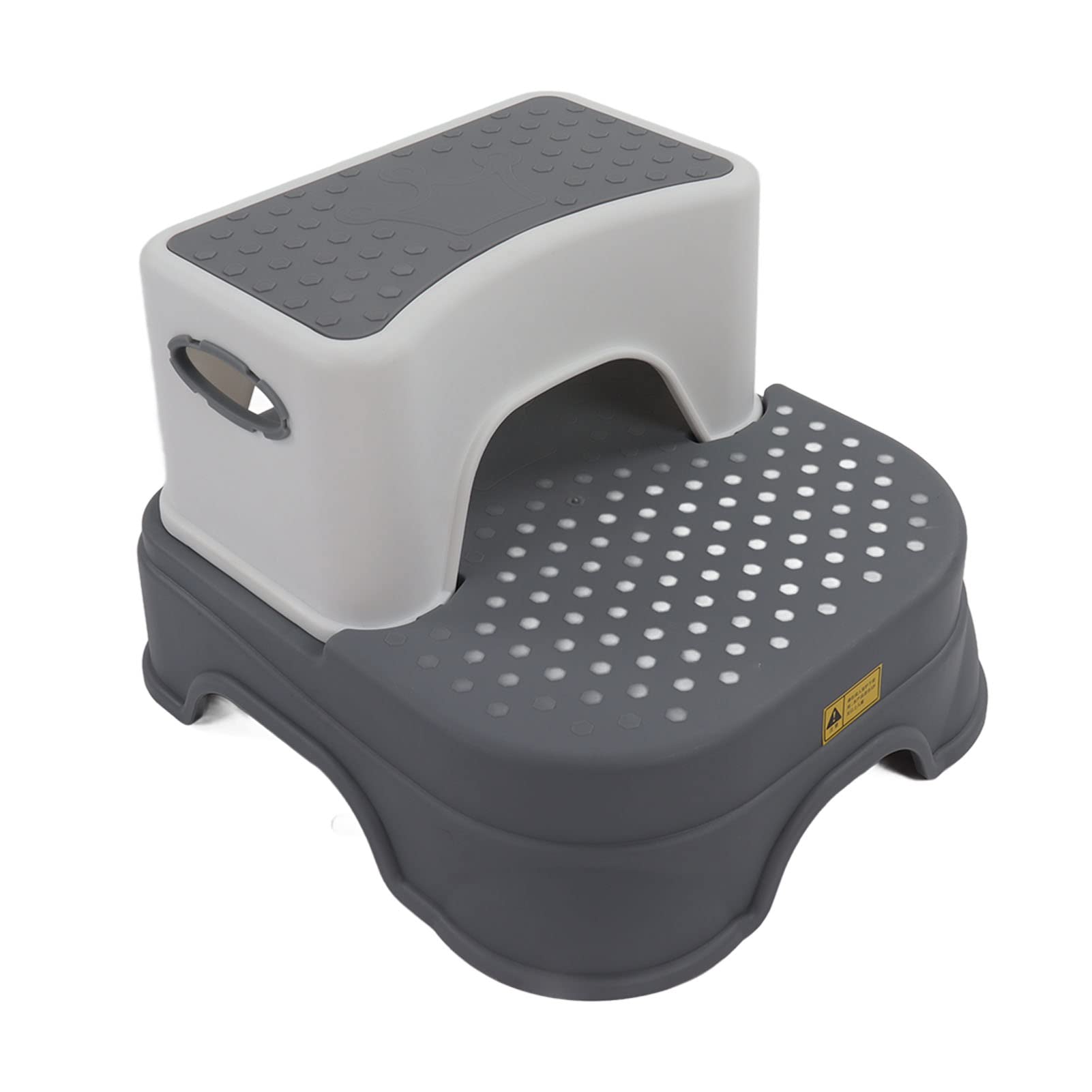 2 Step Stool, Kids Step Stool Double Antiskid Height Adjustable Widened Base Ergonomic Toddler Step Stool 2 Layer Detachable Step Stool for Kitchen Nursery Bedroom (Grey White)