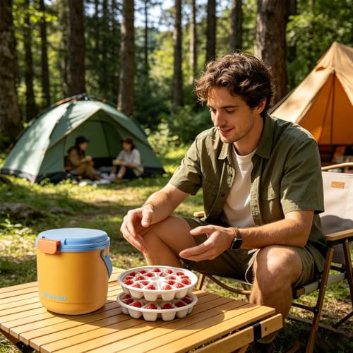 Récipient de seau à glace portable de 21 cm avec bac de rangement