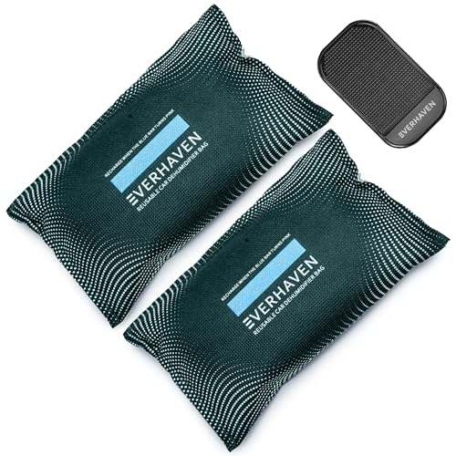 Bolsa deshumidificadora para coche con almohadillas antideslizantes – absorbente de humedad reutilizable – a prueba de fugas, diseño compacto – protege contra la condensación, el moho y los olores –
