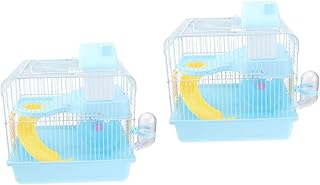 NOLITOY 2 Pçs Grade Ao Ar Livre Gaiola De Coelho Gaiola Para Coelhos Ao Ar Livre Villa Gaiola Para Pequenos Animais De Estimação Gaiola De Hamster De Plástico Com Tubos Hasmter Villa Casa