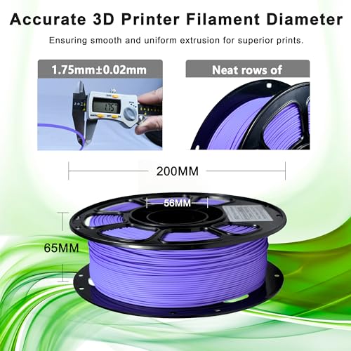 Image of iBOSS Matte PLA Plus Filament, Morandi Purple 1.75mm 1kg 3D Printing Filament, Neatly Wound PLA+ Matte Morandi Purple Filament, Fits Most FDM 3D Printers, 1kg Spool (2.2lbs)