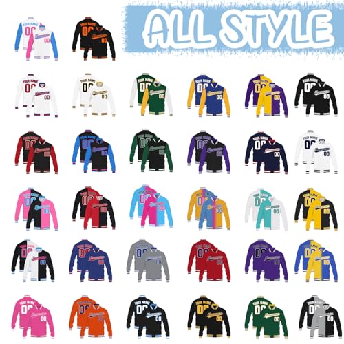 Custom Varsity Jacket Personalized Letterman Jacket Customized Women Mens Varsity Baseball Jacket Bomber Coats2