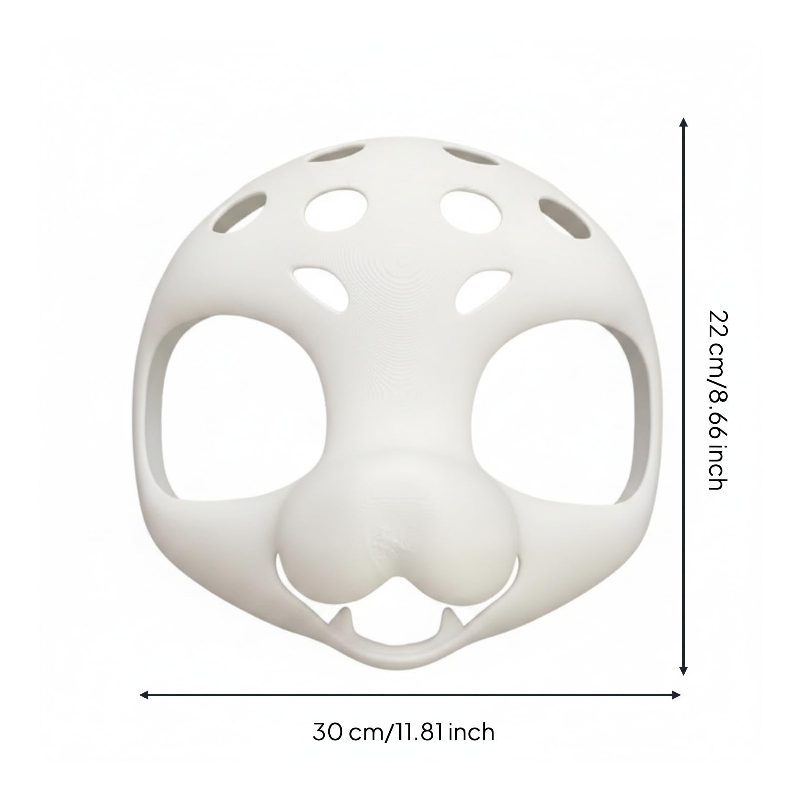 Cosplay-Masken-Rohling dreidimensionalgedruckt Masken-Shell anpassbar Maskenbasis mit Augenhöhlen für Kostümbau, Furry Head Kit