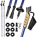 TecTake BASTONI Nordic Walking TELESCOPICO Bastoncini Trekking ANTISHOCK Poles - Disponibile in Diversi Colori - (Blu | No. 401503)