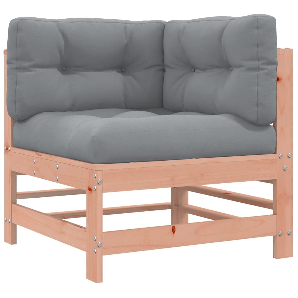 Gartensofa-Set, 3-teilig, aus Tanne Douglas | Robuste und stabile Struktur, dicke Kissen, modulares Design, max. 110 kg pro Sitz