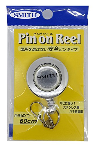 SMITH LTD Key Reel Pin On Reel 23.6 inches (60 cm), Silver