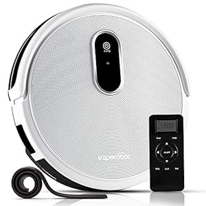 Experobot EX501 zilver en zwart, zelfopladende robotstofzuiger met hoge zuigkracht en met anti-valsensor voor houten…