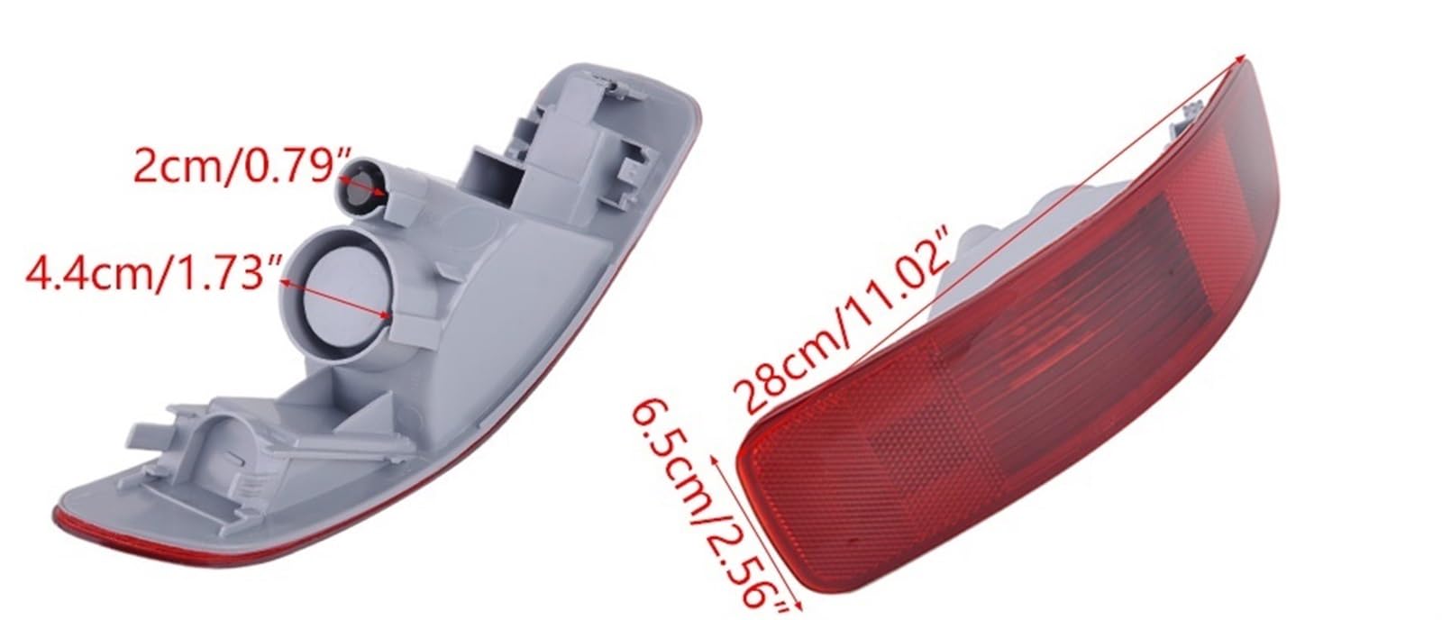 Genérico Luz trasera Lámpara trasera Reflector de luz antiniebla para parachoques trasero derecho, posición para Peugeot 4007, para Citroen