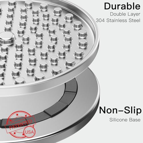 Feedoo Double Wall Stainless Steel Lick Mat for Dogs & Cats, Chew Proof Slow Feeder for Anxiety Relief & Puppy Enrichment, Non-Slip, Whisker Friendly, Dishwasher Safe Licking Pad [2Pack] by Feedoo - Image 2